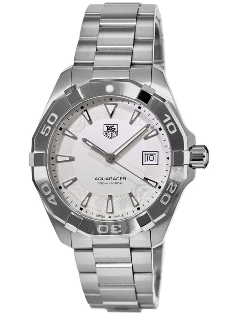 Tag Heuer Aquaracer Quartz White Dial Silver Steel Strap Watch for Men - WAY1111.BA0928 Buy Now By Tag Heuer