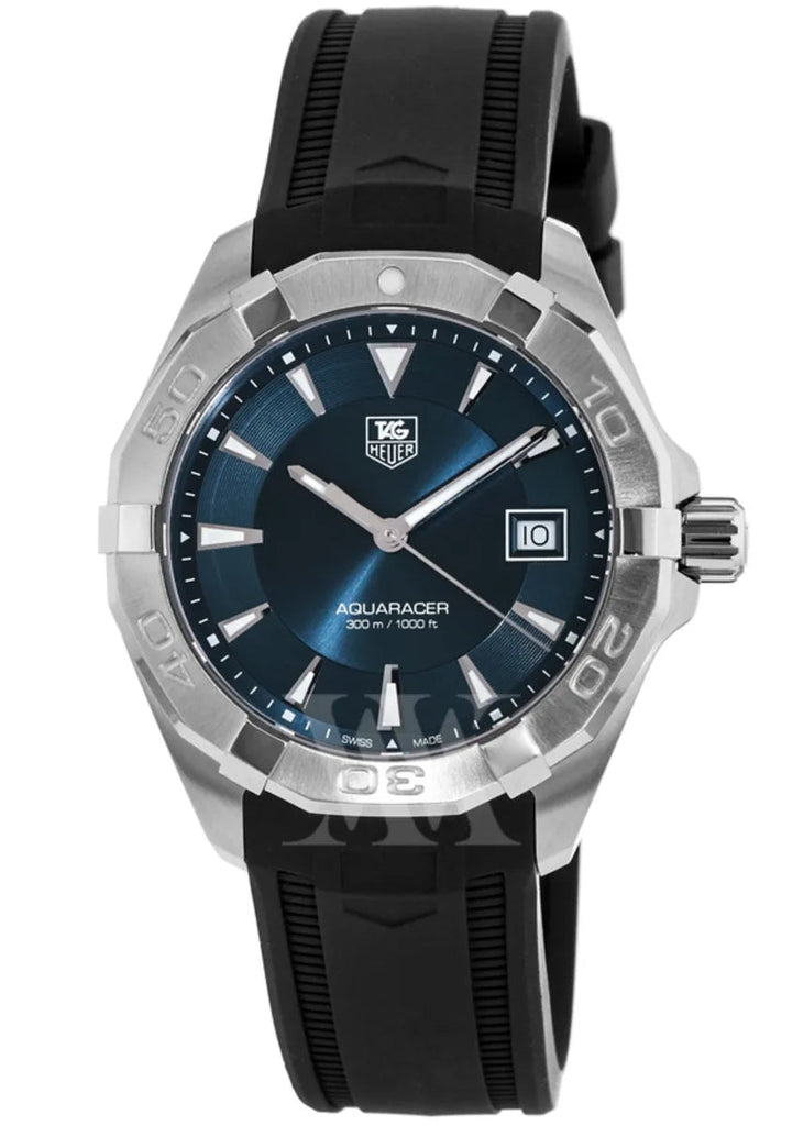 Tag Heuer Aquaracer Quartz Blue Dial Black Rubber Strap Watch for Men - WAY1112.FT8021 Buy Now By Tag Heuer