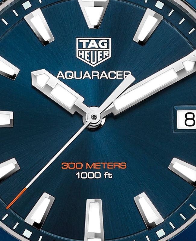 Tag Heuer Aquaracer Blue Dial Blue Rubber Strap Watch for Men - WAY111C.FT6155 Buy Now By Tag Heuer
