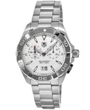 Tag Heuer Aquaracer Chronograph White Dial Silver Steel Strap Watch for Men - WAY111Y.BA0928 Buy Now By Tag Heuer