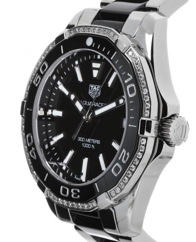 Tag Heuer Aquaracer Quartz Diamonds Black Dial Two Tone Steel Strap Watch for Women - WAY131G.BA0913 Buy Now By Tag Heuer