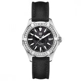 Tag Heuer Aquaracer Diamonds Mother of Pearl Black Dial Black Nylon Strap Watch for Women - WAY131P.FT6092 Buy Now By Tag Heuer