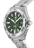 Tag Heuer Aquaracer Calibre 5 Automatic Green Dial Silver Steel Strap Watch for Men - WAY2015.BA0927 Buy Now By Tag Heuer