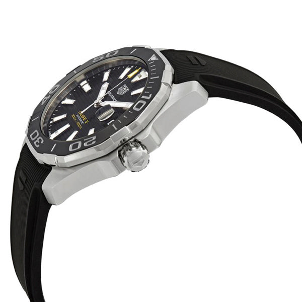 Tag Heuer Aquaracer Calibre 5 Automatic Black Dial Black Rubber Strap Watch for Men - WAY211A.FT6151 Buy Now By Tag Heuer