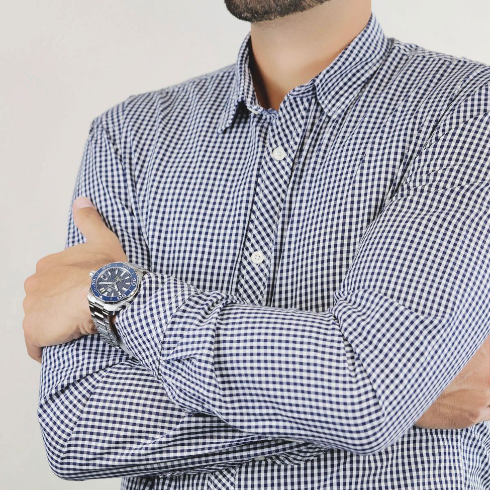 Tag Heuer Aquaracer Calibre 5 Blue Dial Silver Steel Strap Watch for Men - WAY201B.BA0927 Buy Now By Tag Heuer