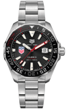 Tag Heuer Aquaracer Automatic Match Timer Black Dial Silver Steel Strap Watch for Men - WAY201G.BA0927 Buy Now By Tag Heuer