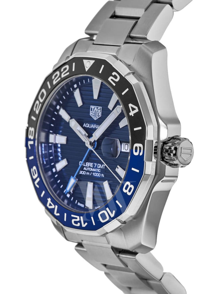 Tag Heuer Aquaracer GMT Calibre 6 Automatic Blue Dial Silver Steel Strap Watch for Men - WAY201T.BA0927 Buy Now By Tag Heuer