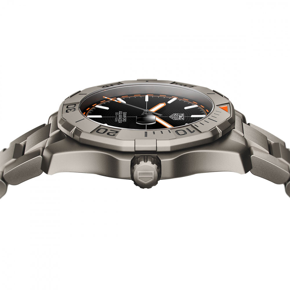 Tag Heuer Aquaracer Calibre 5 Bamford Limited Edition Black Dial Grey Steel Strap Watch for Men - WAY208C.FC6383 Buy Now By Tag Heuer