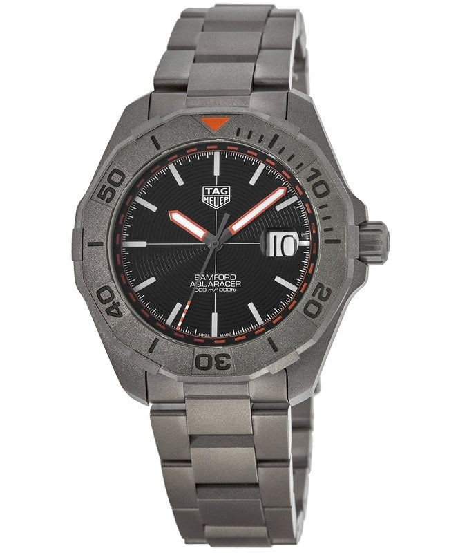 Tag Heuer Aquaracer Bamford Automatic Black Dial Grey Steel Strap Watch for Men - WAY208F.BF0638 Buy Now By Tag Heuer