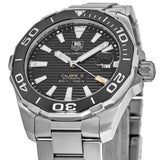 Tag Heuer Aquaracer Automatic Black Dial Silver Steel Strap Watch for Men - WAY211A.BA0928 Buy Now By Tag Heuer