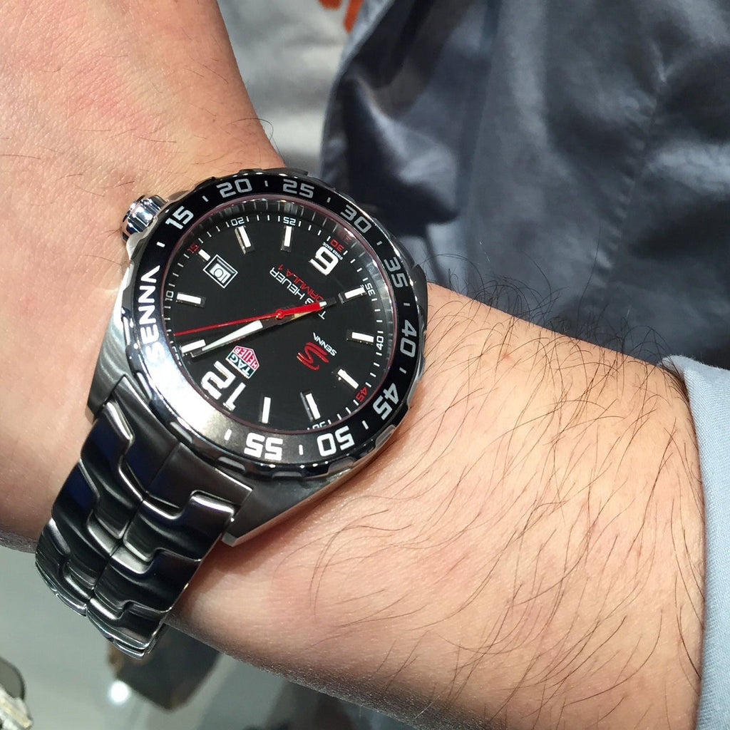 Tag Heuer Formula 1 Senna Limited Edition Black Dial Silver Steel Strap Watch for Men - WAZ1012.BA0883 Buy Now By Tag Heuer