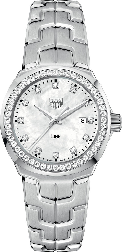 Tag Heuer Link Quartz Diamonds Mother of Pearl Dial Silver Steel Strap Watch for Women - WBC1316.BA0600 Buy Now By Tag Heuer