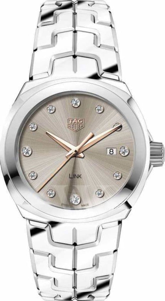Tag Heuer Link Quartz Brown Dial Silver Steel Strap Watch for Women - WBC131E.BA0649 Buy Now By Tag Heuer
