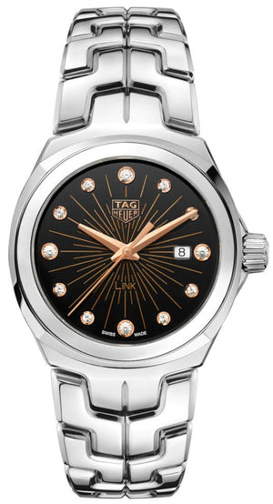 Tag Heuer Link Quartz Black Dial Silver Steel Strap Watch for Women - WBC131F.BA0649 Buy Now By Tag Heuer