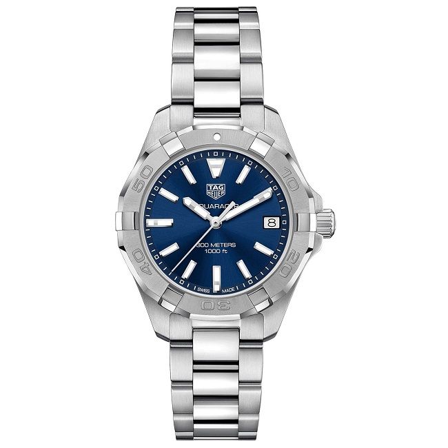 Tag Heuer Aquaracer Quartz Blue Dial Silver Steel Strap Watch for Women - WBD1312.BA0740 Buy Now By Tag Heuer