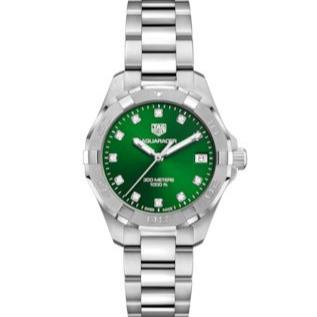 Tag Heuer Aquaracer Diamonds Emerald Green Dial Watch for Women - WBD1316.BA0740 Buy Now By Tag Heuer