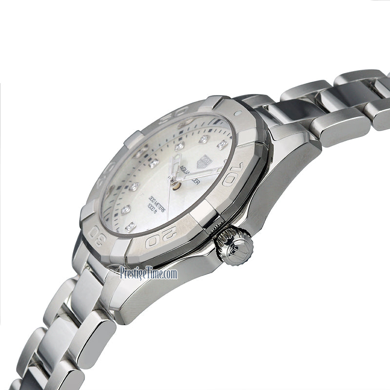 Tag Heuer Aquaracer Diamonds Mother of Pearl Dial Silver Steel Strap Watch for Women - WBD131B.BA0748 Buy Now By Tag Heuer