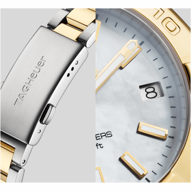 Tag Heuer Aquaracer Mother of Pearl Dial Two Tone Steel Strap Watch for Women - WBD1320.BB0320 Buy Now By Tag Heuer