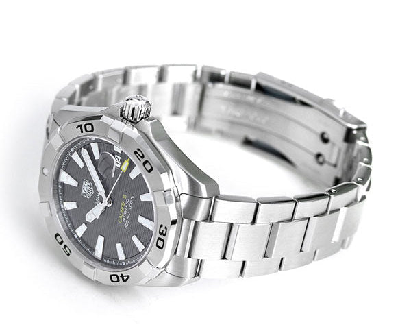 Tag Heuer Aquaracer Calibre 5 Grey Dial Silver Steel Strap Watch for Men - WBD2113.BA0928 Buy Now By Tag Heuer