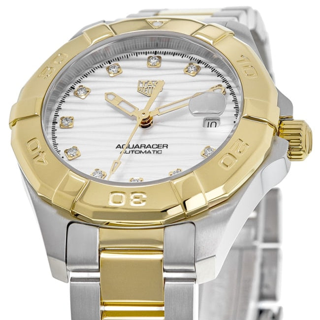 Tag Heuer Aquaracer Automatic Diamonds Silver Dial Two Tone Steel Strap Watch for Women - WBD2321.BB0320 Buy Now By Tag Heuer