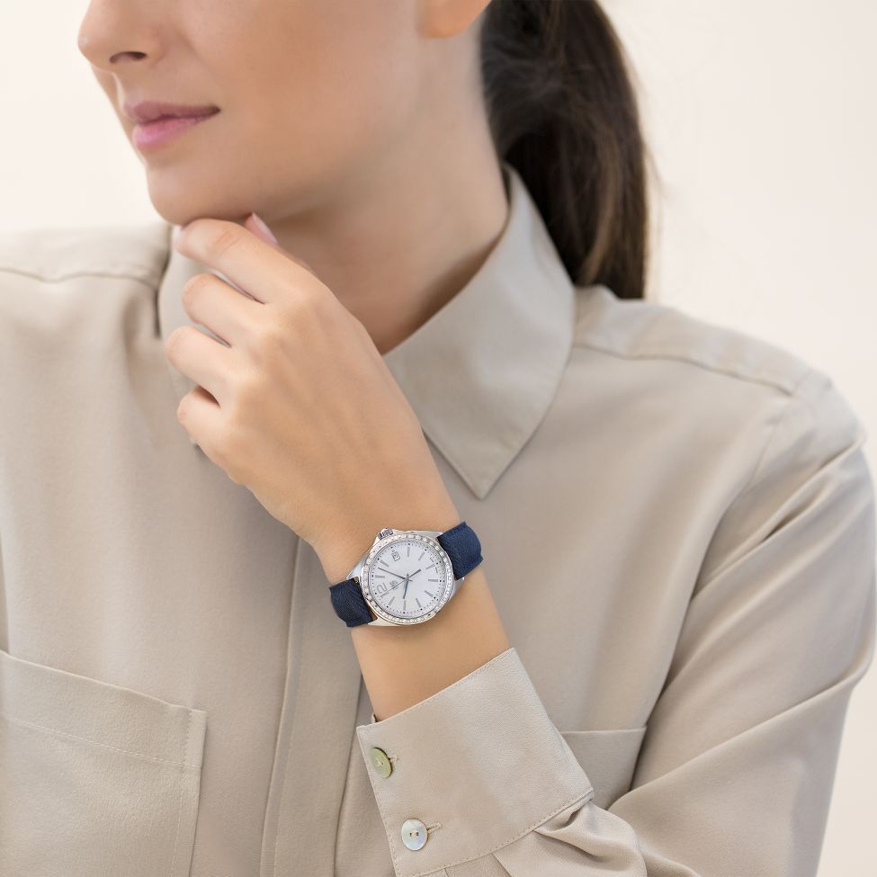 Tag Heuer Formula 1 Quartz Diamonds Mother of Pearl Dial Blue Leather Strap Watch for Women - WBJ131A.FC8251 Buy Now By Tag Heuer