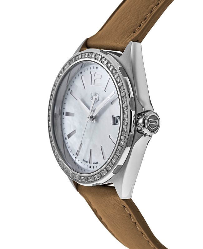 Tag Heuer Formula 1 Quartz Mother of Pearl Dial Brown Leather Strap Watch for Women - WBJ131A.FC8255 Buy Now By Tag Heuer