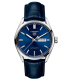 Tag Heuer Carrera Day Date Blue Dial Blue Leather Strap Watch for Men - WBN2012.FC6502 Buy Now By Tag Heuer