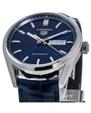 Tag Heuer Carrera Day Date Blue Dial Blue Leather Strap Watch for Men - WBN2012.FC6502 Buy Now By Tag Heuer