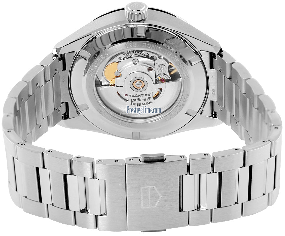 Tag Heuer Carrera Twin Time Blue Dial Silver Steel Strap Watch for Men - WBN201A.BA0640 Buy Now By Tag Heuer