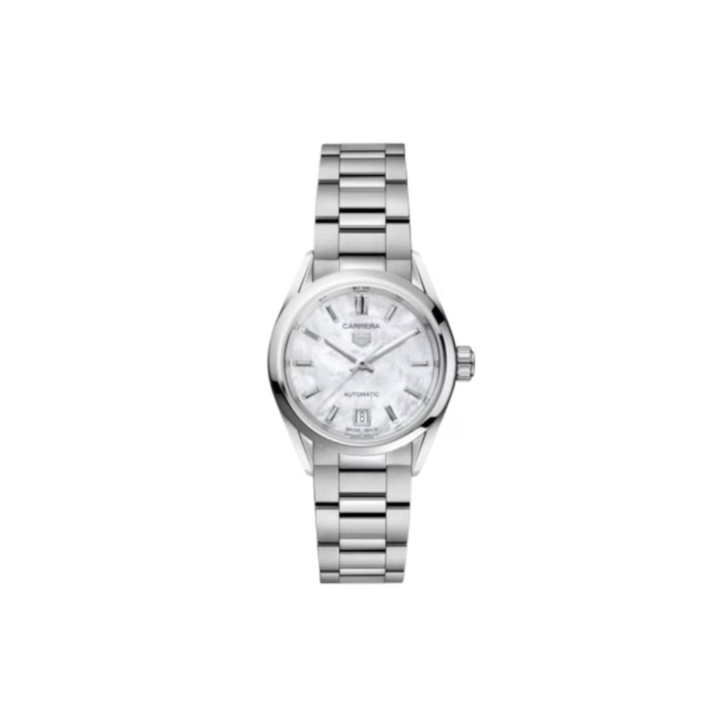 Tag Heuer Carrera Mother of Pearl Dial Silver Steel Strap Watch for Women - WBN2410.BA0621 Buy Now By Tag Heuer