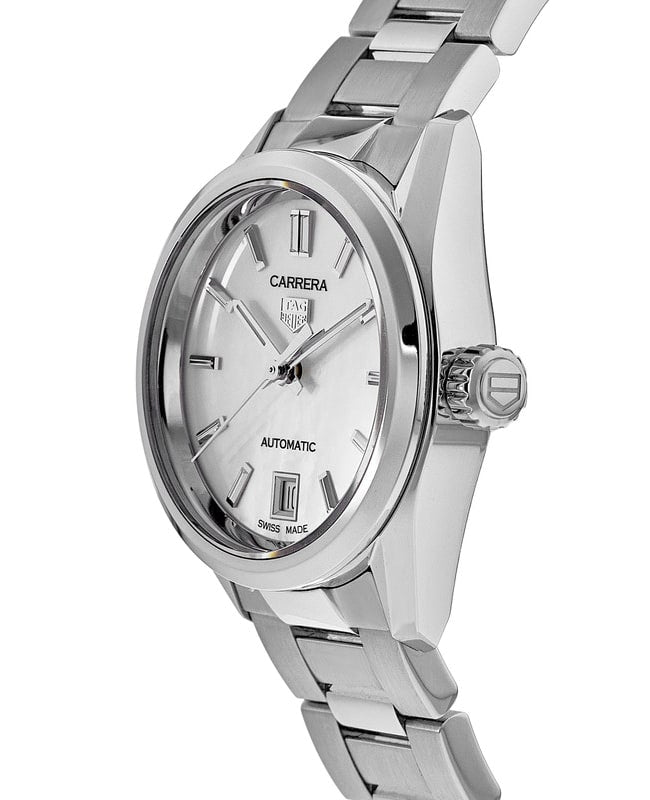 Tag Heuer Carrera Mother of Pearl Dial Silver Steel Strap Watch for Women - WBN2410.BA0621 Buy Now By Tag Heuer