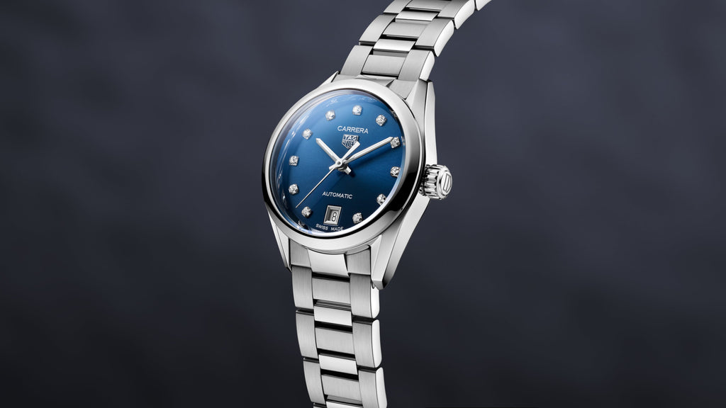 Tag Heuer Carrera Diamonds Blue Dial Silver Steel Strap Watch for Women - WBN2413.BA0621 Buy Now By Tag Heuer
