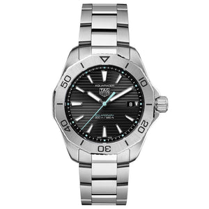 Tag Heuer Aquaracer Professional 200 Solargraph Quartz Black Dial Silver Steel Strap Watch for Men - WBP1114.BA0000 Buy Now By Tag Heuer