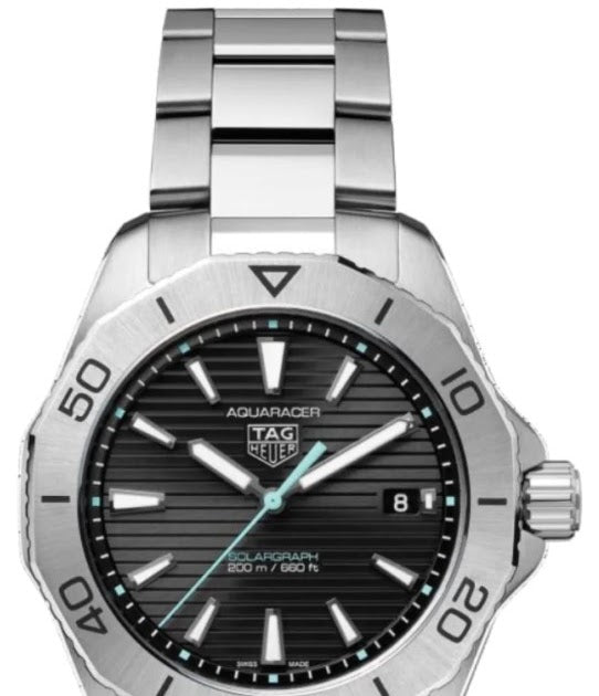 Tag Heuer Aquaracer Professional 200 Solargraph Quartz Black Dial Silver Steel Strap Watch for Men - WBP1114.BA0000 Buy Now By Tag Heuer