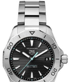 Tag Heuer Aquaracer Professional 200 Solargraph Quartz Black Dial Silver Steel Strap Watch for Men - WBP1114.BA0000 Buy Now By Tag Heuer