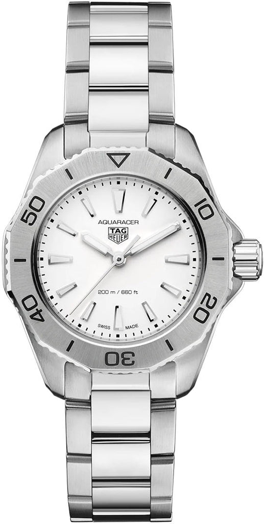 Tag Heuer Aquaracer Professional 200 Quartz White Dial Silver Steel Strap Watch for Women - WBP1411.BA0622 Buy Now By Tag Heuer