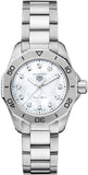 Tag Heuer Aquaracer Professional 200 Quartz Diamond Mother of Pearl Dial Silver Steel Strap Watch for Women - WBP1416.BA0622 Buy Now By Tag Heuer