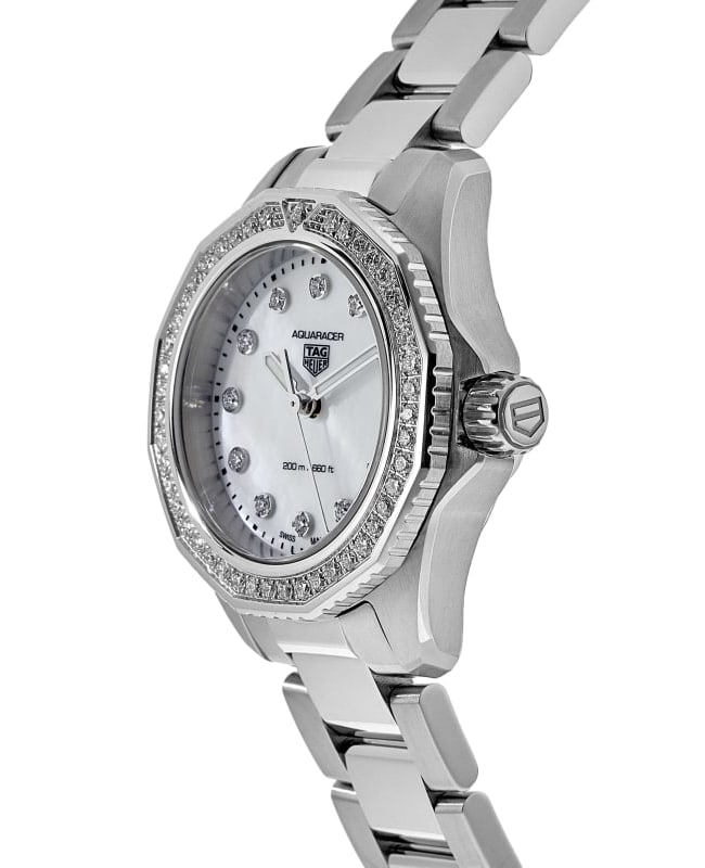 Tag Heuer Aquaracer Professional 200 Quartz Diamond Mother of Pearl Dial Silver Steel Strap Watch for Women - WBP1417.BA0622 Buy Now By Tag Heuer