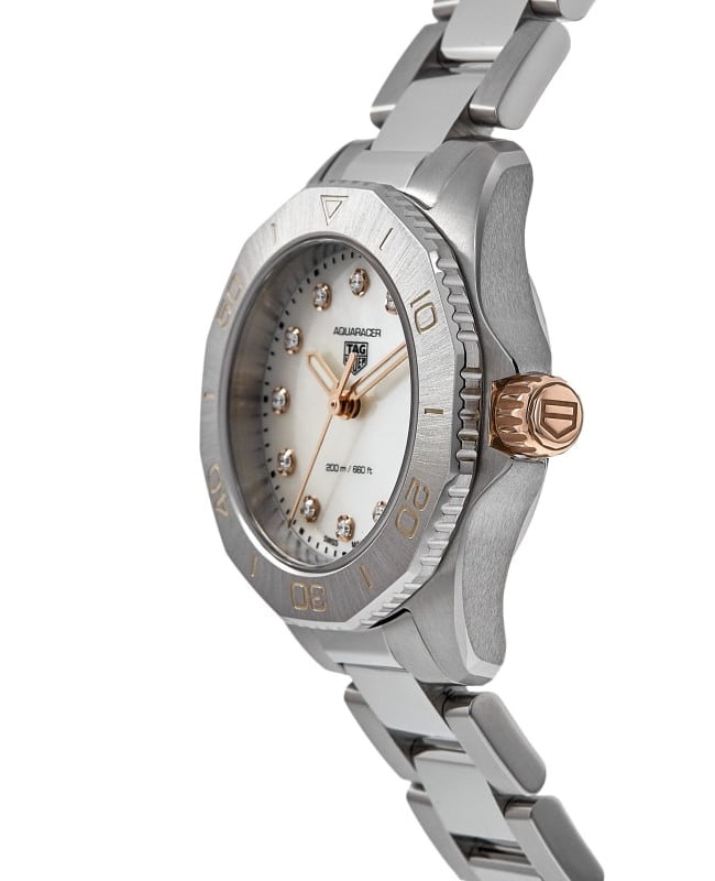 Tag Heuer Aquaracer Professional 200 Quartz Diamonds White Dial Silver Steel Strap Watch for Women - WBP1450.BA0622 Buy Now By Tag Heuer