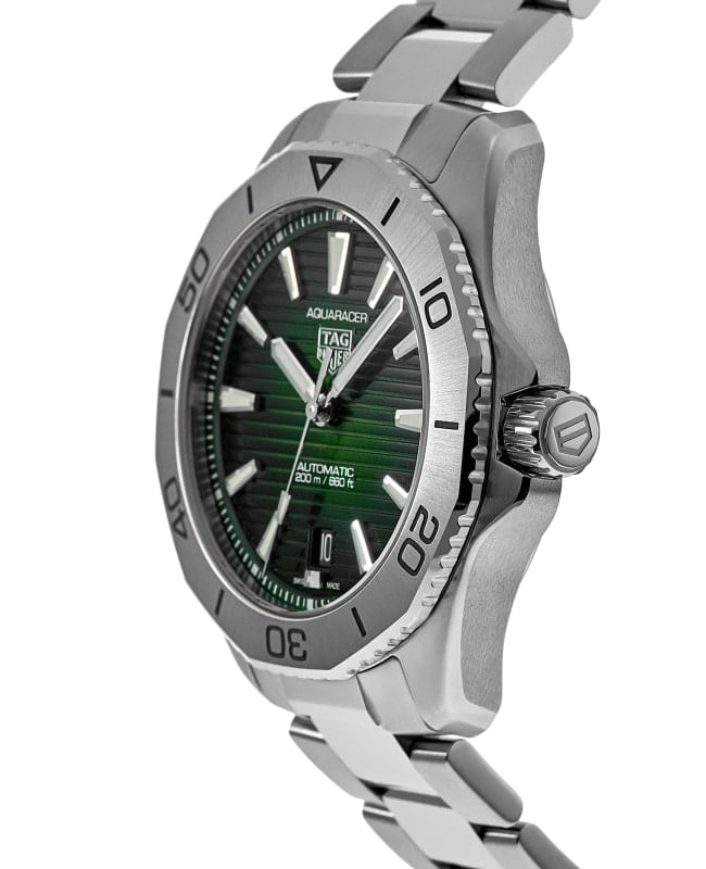 Tag Heuer Aquaracer Professional 200 Automatic Green Dial Silver Steel Strap Watch for Men - WBP2115.BA0627 Buy Now By Tag Heuer