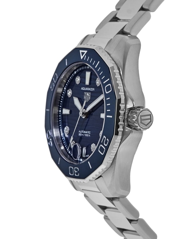 Tag Heuer Aquaracer Professional 300 Automatic Diamonds Blue Dial Silver Steel Strap Watch for Women - WBP231B.BA0618 Buy Now By Tag Heuer
