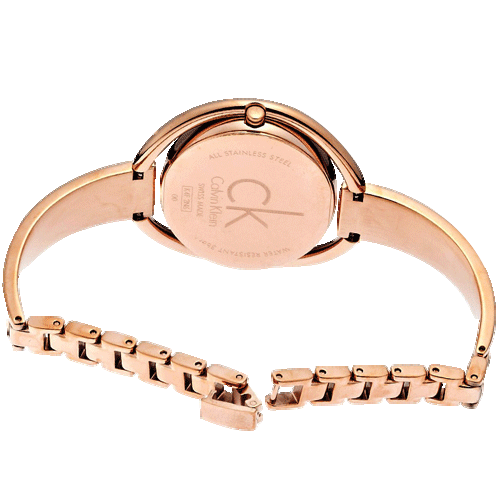 Calvin Klein Impetuos Silver Dial Rose Gold Steel Strap Watch for Women - K4F2N616 Buy Now By Calvin Klein