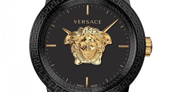 Versace Palazzo Empire Black Dial Two Tone Steel Strap Watch for Men - VERD01119 Buy Now By Versace