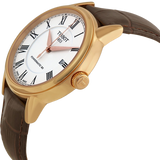 Tissot T Classic Carson Powermatic 80 White Dial Brown Leather Strap Watch for Men - T085.407.36.013.00 Buy Now By Tissot