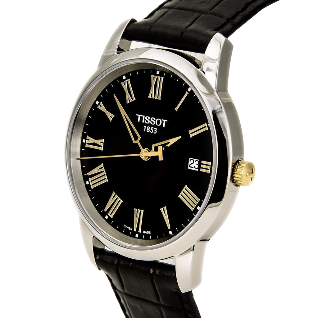 Tissot T Classic Dream Black Dial Black Leather Strap Watch for Men - T033.410.26.053.01 Buy Now By Tissot