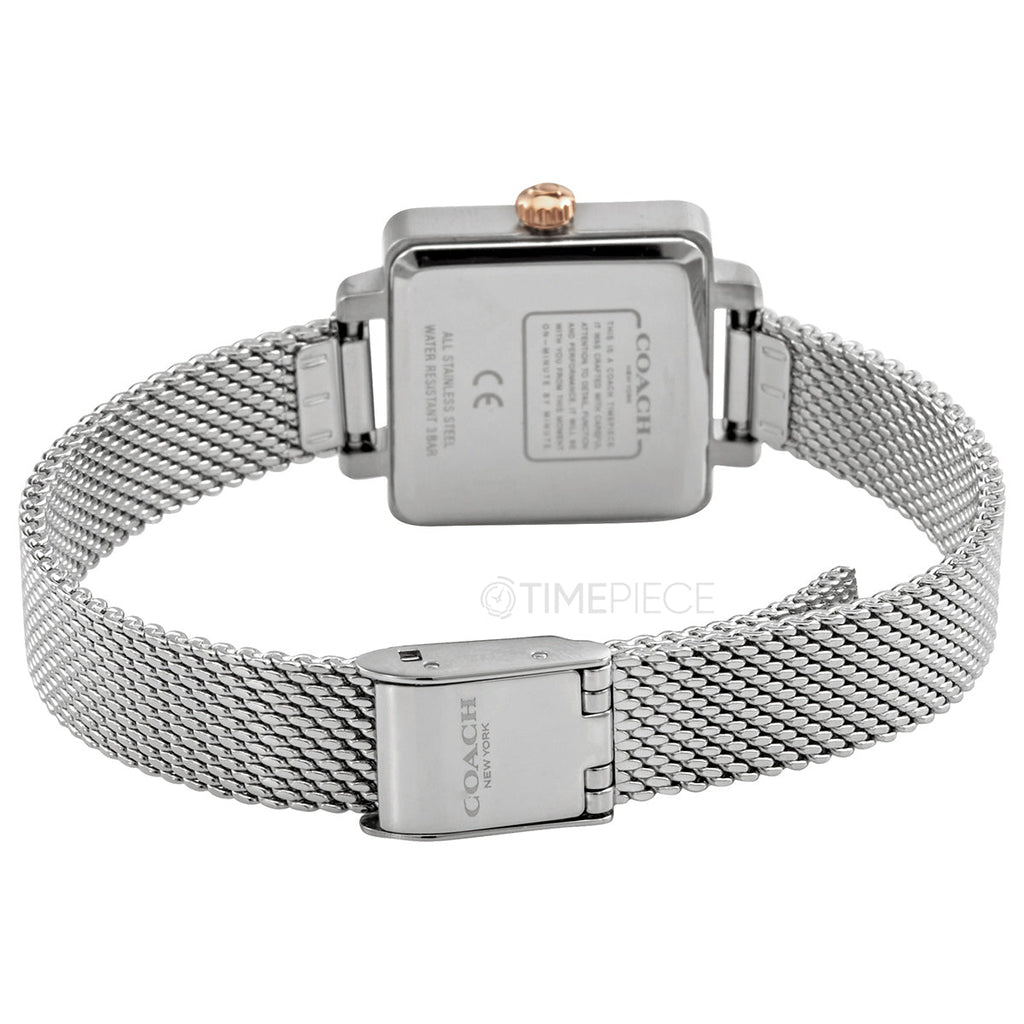 Coach Cass White Dial Silver Mesh Bracelet Watch for Women - 14503697 Buy Now By Coach