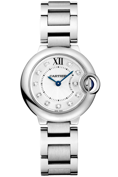 Cartier Ballon Bleu de Cartier Diamonds Silver Dial Silver Steel Strap Watch for Women - WE902073 Buy Now By Cartier