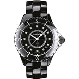 Chanel J12 Quartz Diamonds Black Dial Black Steel Strap Watch for Women - J12 H1625 Buy Now By Chanel