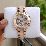 Michael Kors Bradshaw Rose Gold Dial Two Tone Steel Strap Watch for Women - MK6066 Buy Now By Michael Kors