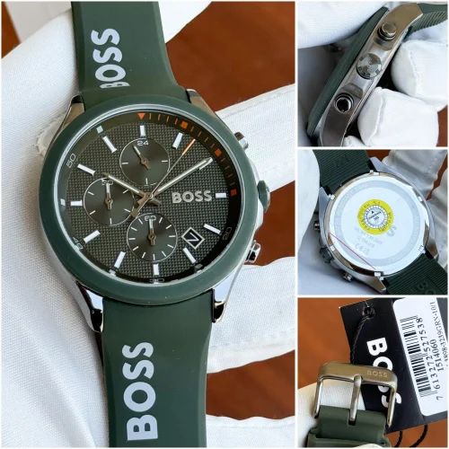 Hugo Boss Velocity Chronograph Green Dial Green Rubber Strap Watch For Men - 1514060 Buy Now By Hugo Boss